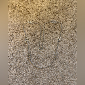 Long Silver‎ Chain Necklace